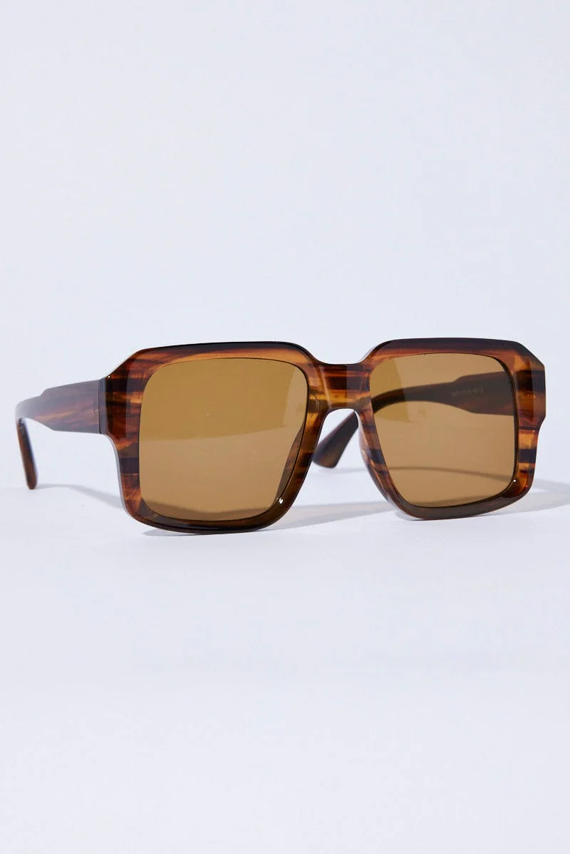Brown Squared Sunglasses