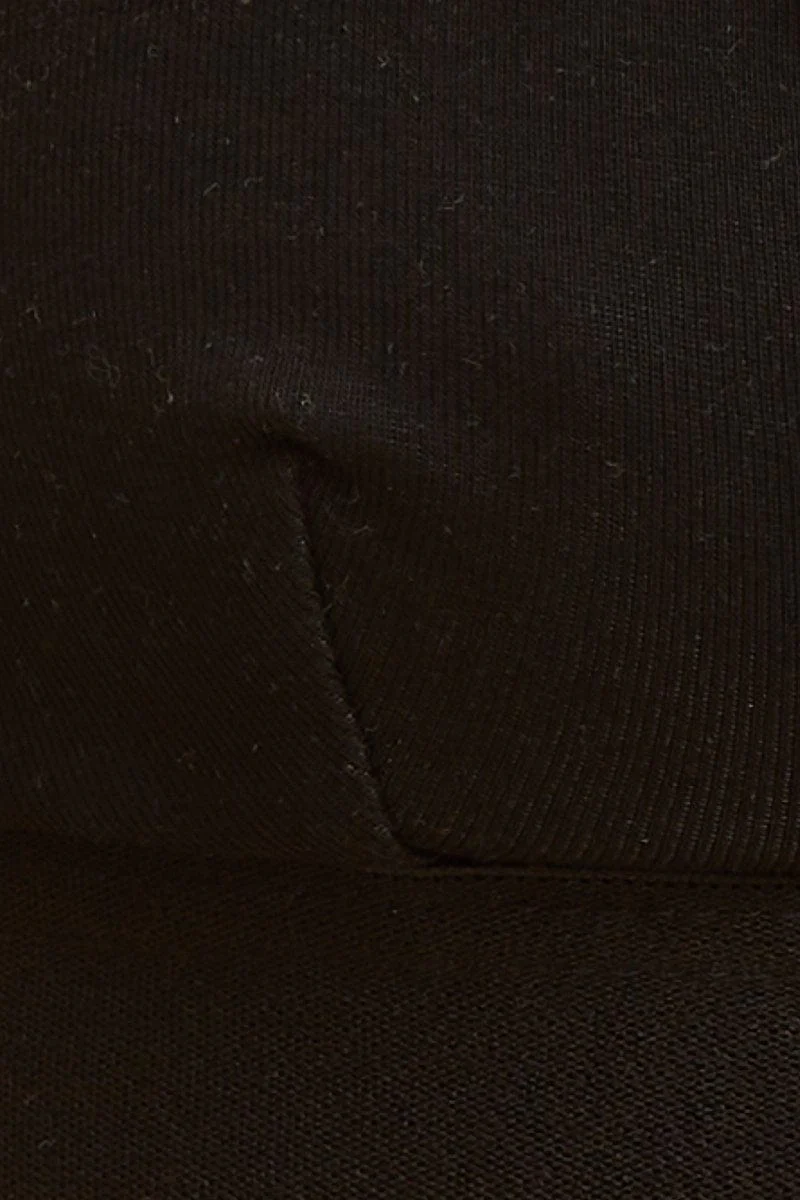 Black Triangle Bralette Cotton Stretch