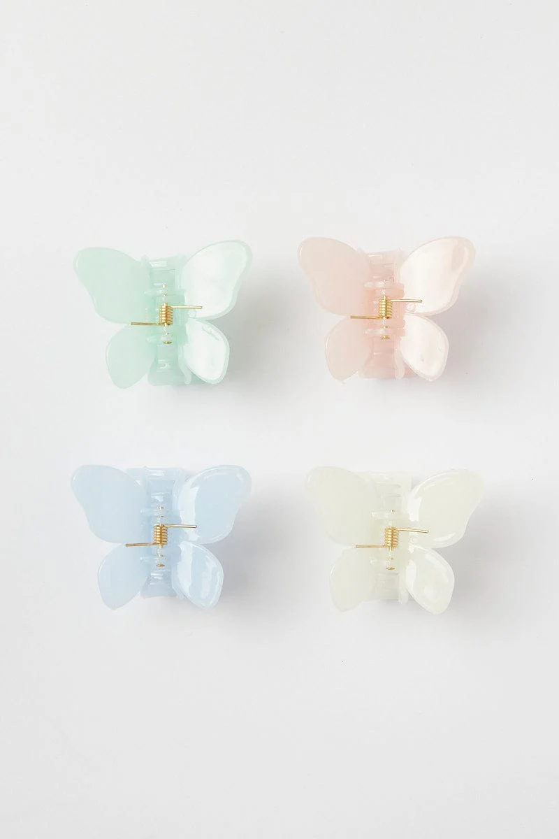 Multi Butterfly Hair Claw Clips