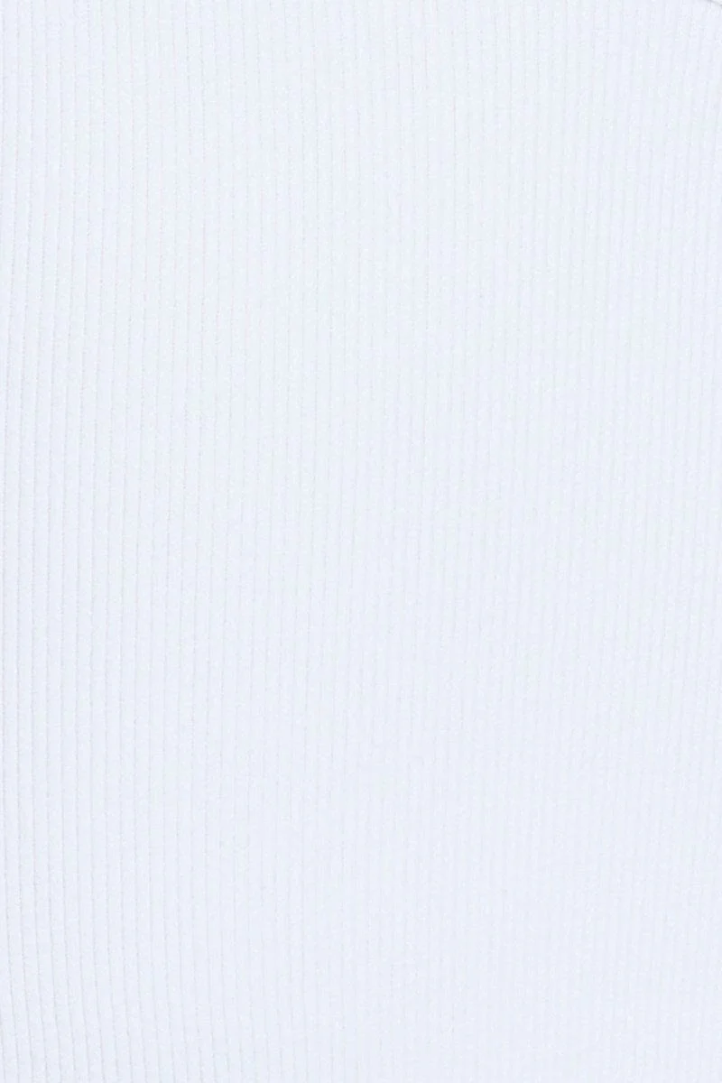 White Crop Tank Top Sleeveless Round Neck Seamless