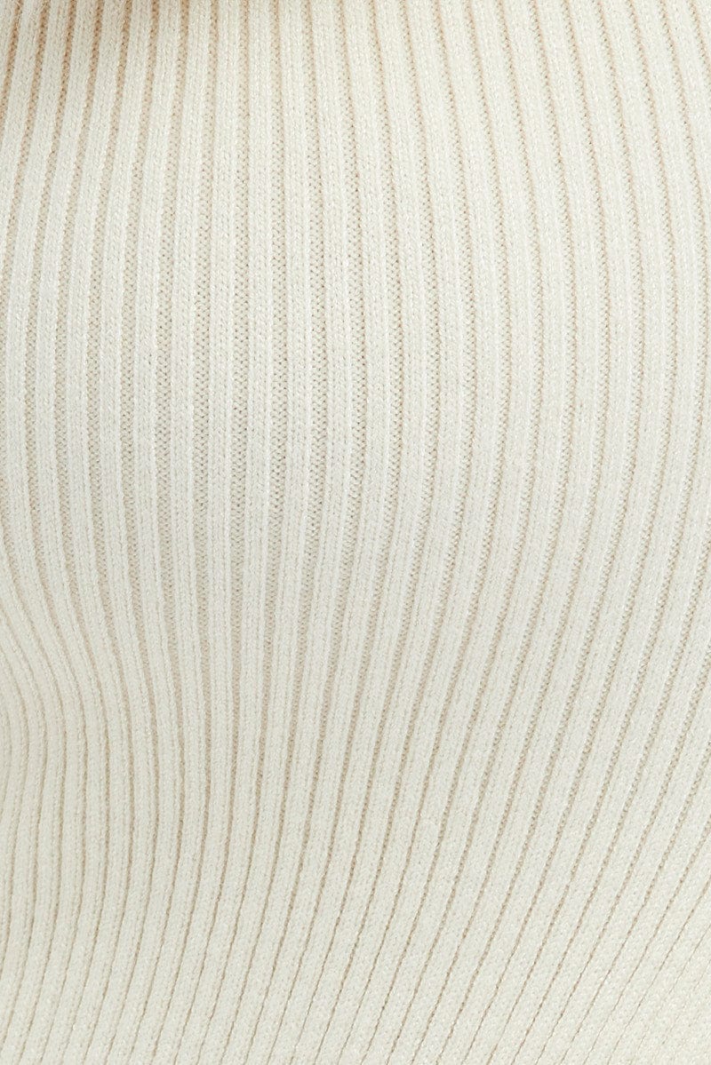 Camel Longline Knit Cardigan Faux Fur Trim Ribbed