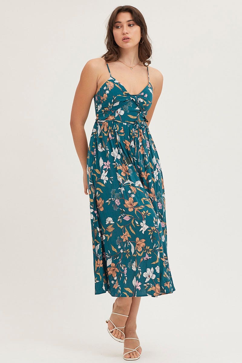 Print Dress Sleeveless Maxi