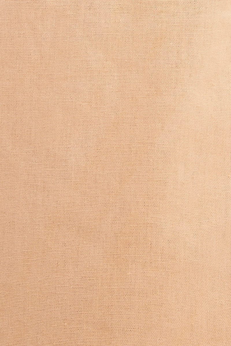 Beige Swing Dress Sleeveless