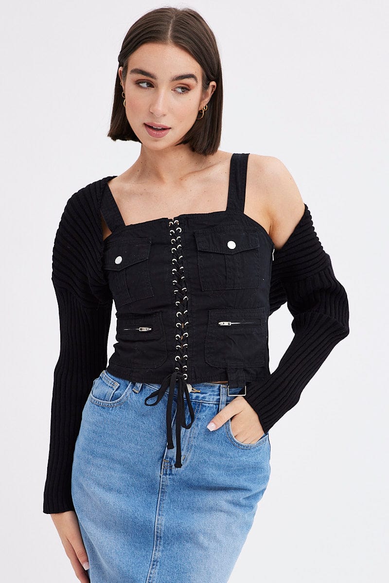 Black Knit Shrug