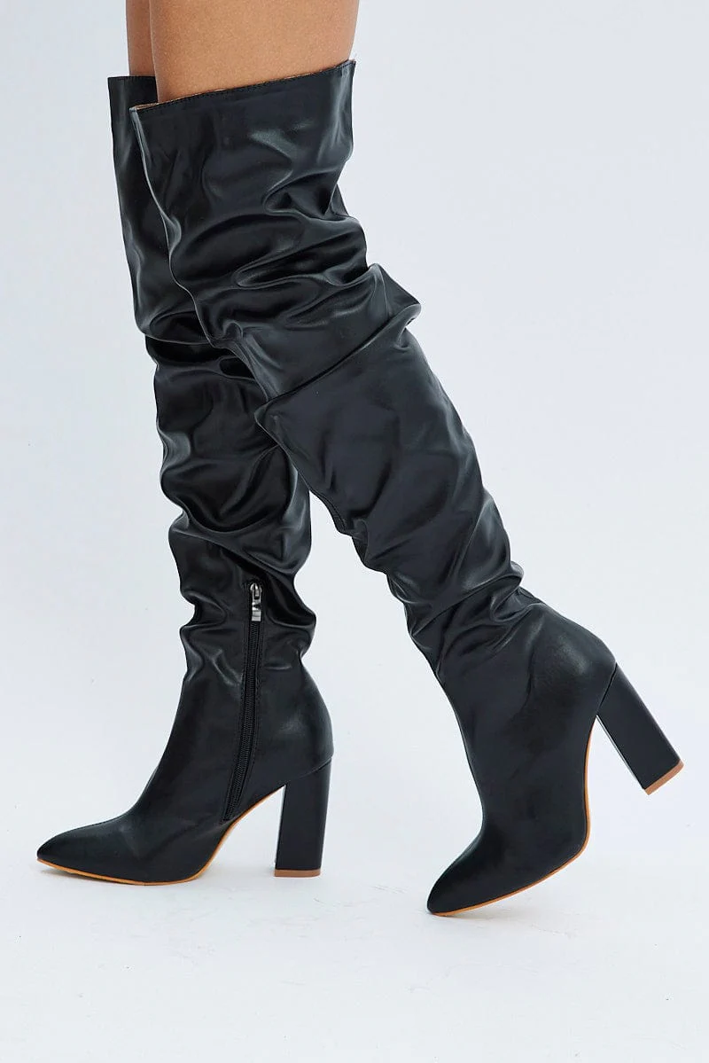 Black Over The Knee Boots