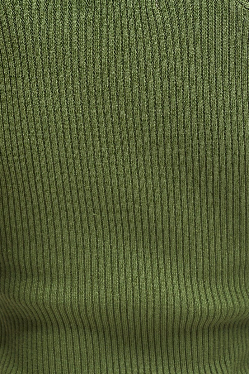 Green Dress Long Sleeve Mini Sweet Heart Knit