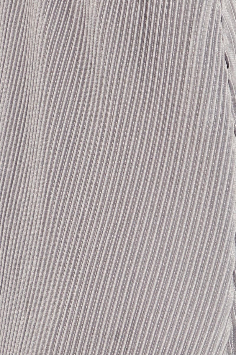 Blue Plisse Midi Dress Tie Back