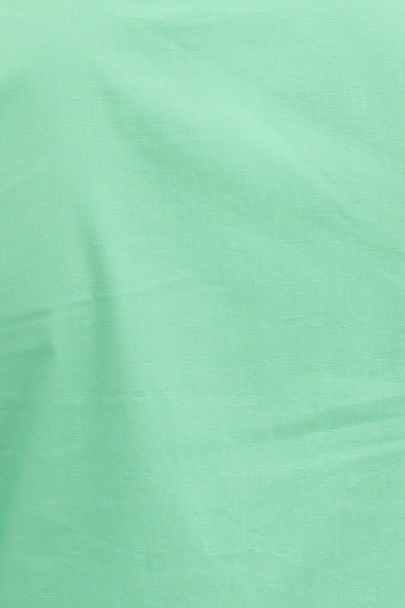 Green Shirt Dress Long Sleeve Mini High Neck