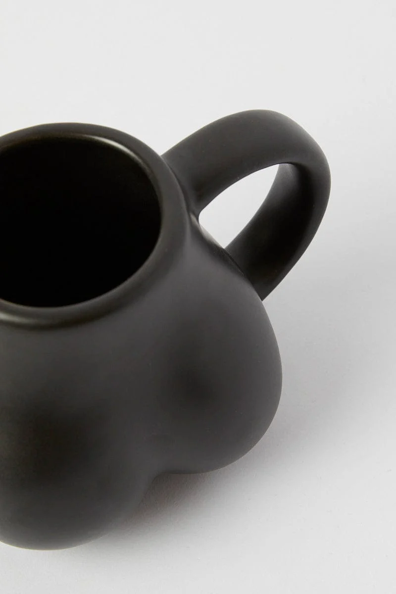 Black Ceramic Booty Mug