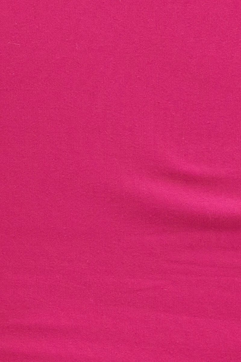 Pink Top Long Sleeve V Neck