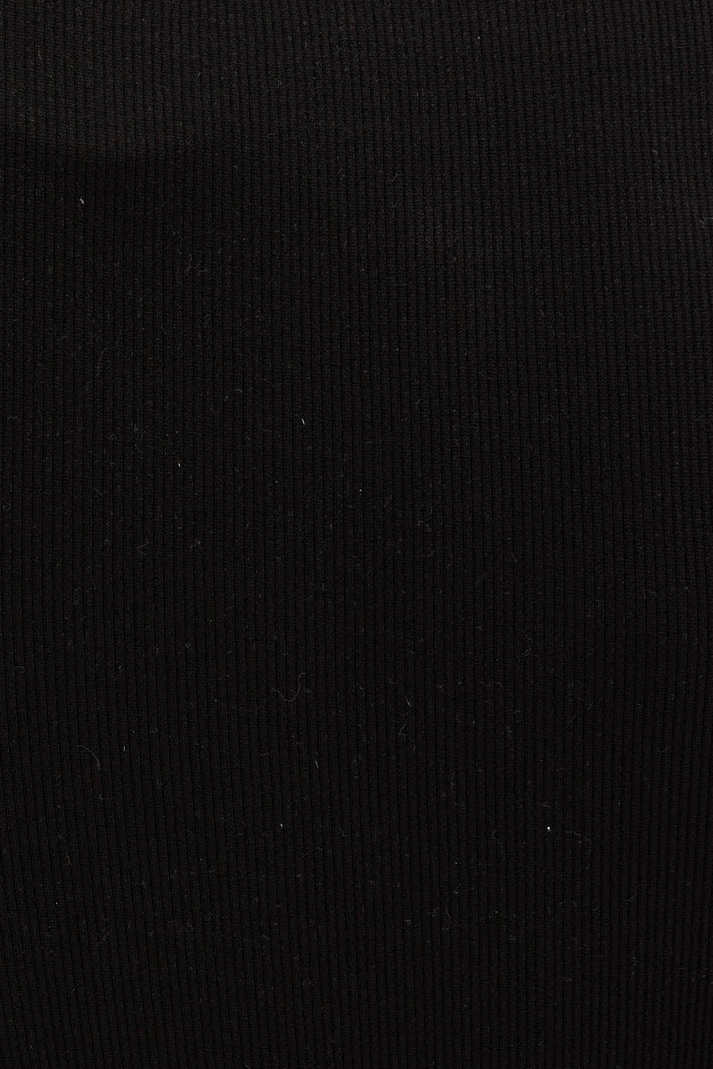 Black T Shirt Short Sleeve Crew Neck Seamless