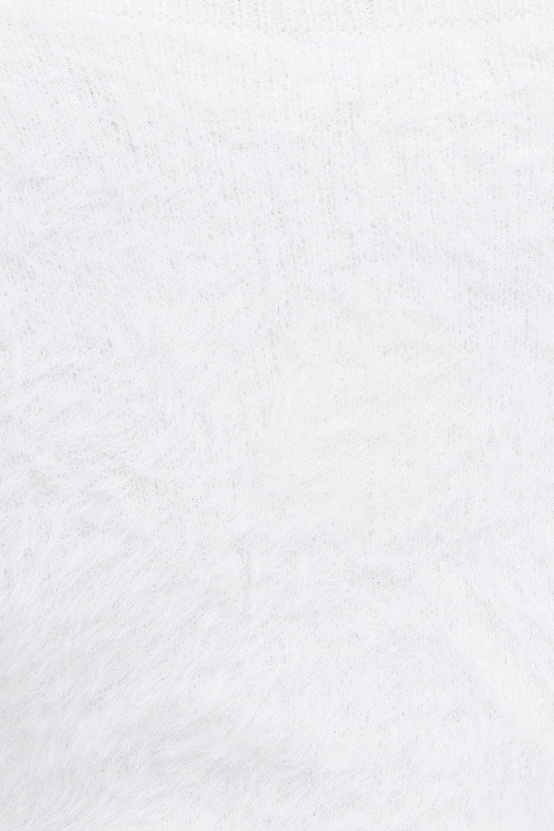 White Fluffy Cardigan