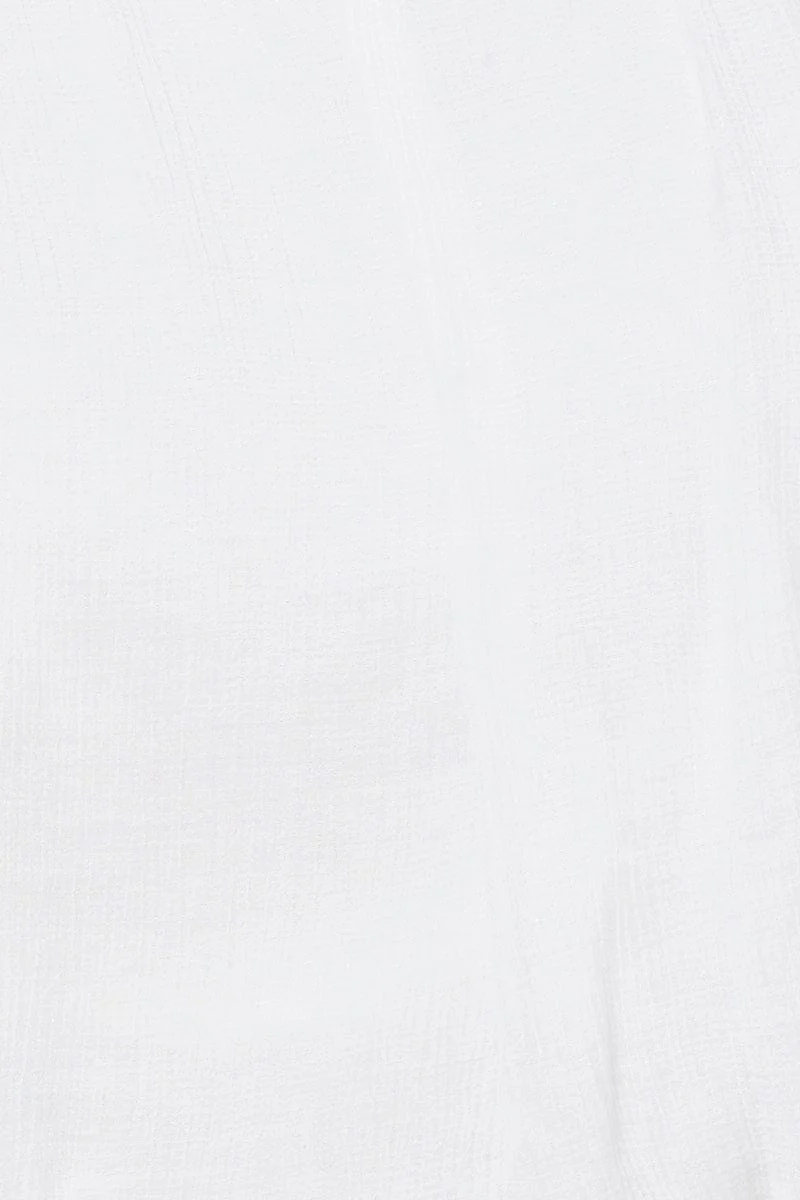 White Top Short Sleeve Round Neck Oversized