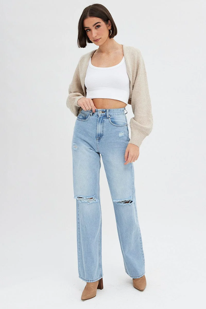 Camel Knit Shrug