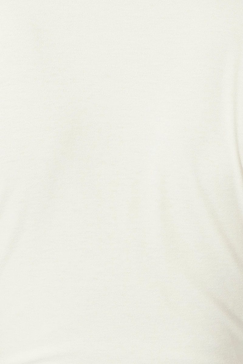 White Bodysuit Sleeveless Crew Neck