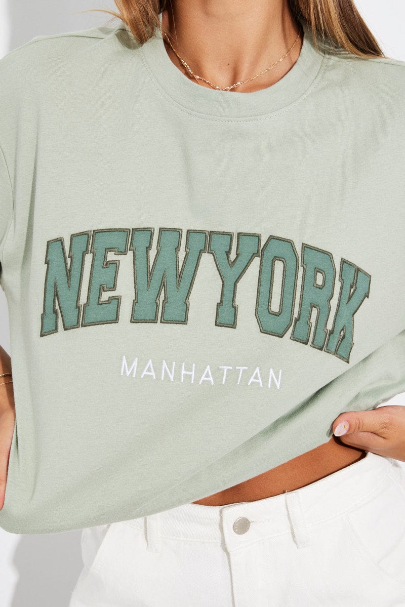 Green Graphic Tee Short Sleeve