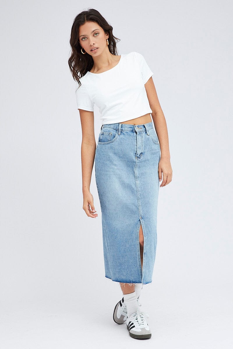 White Supersoft Crop Top Short Sleeve