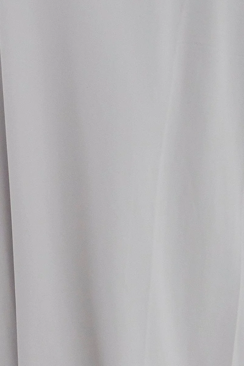 Grey Bandeau Top Sleeveless Strapless Longline Nylon