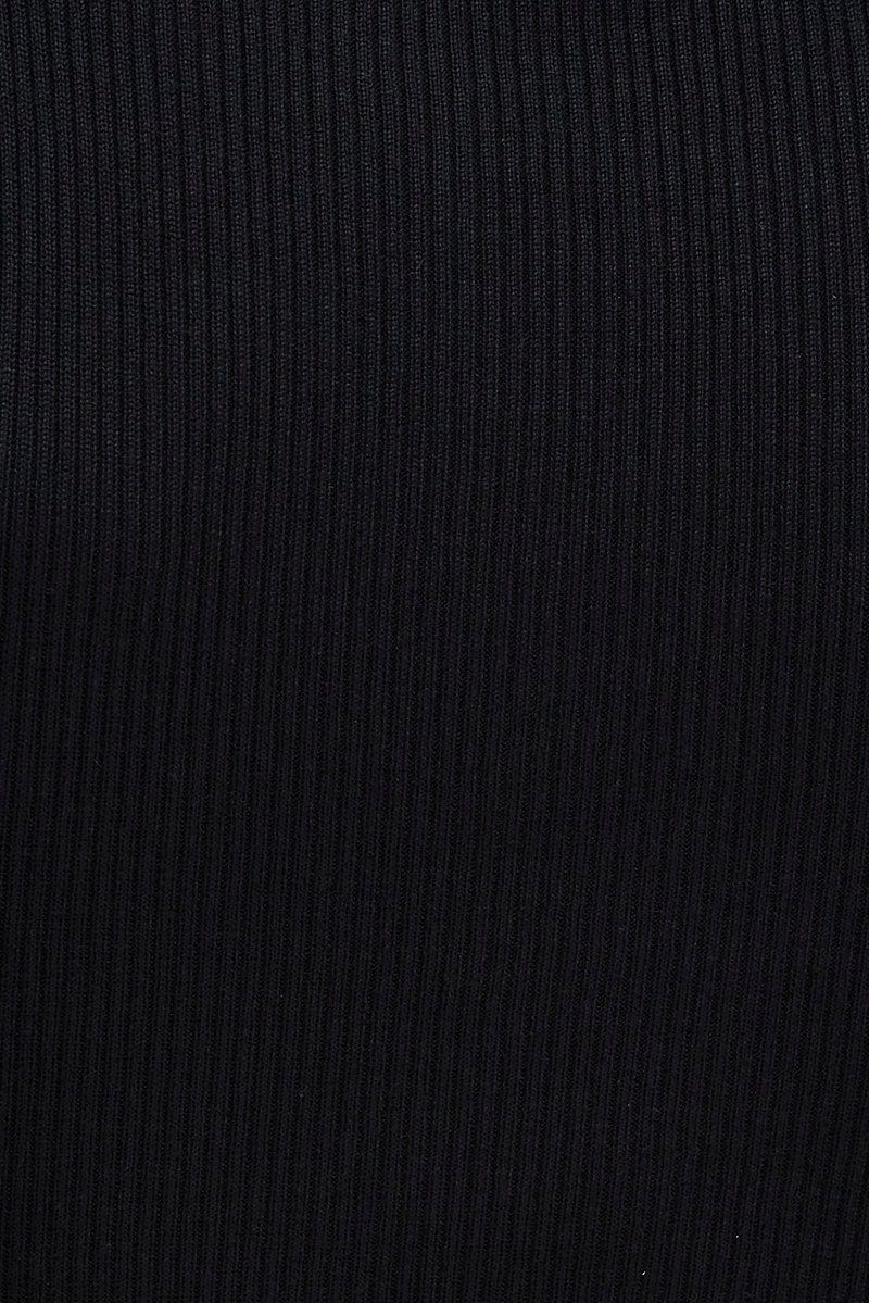 Black Knit Dress Evening Midi