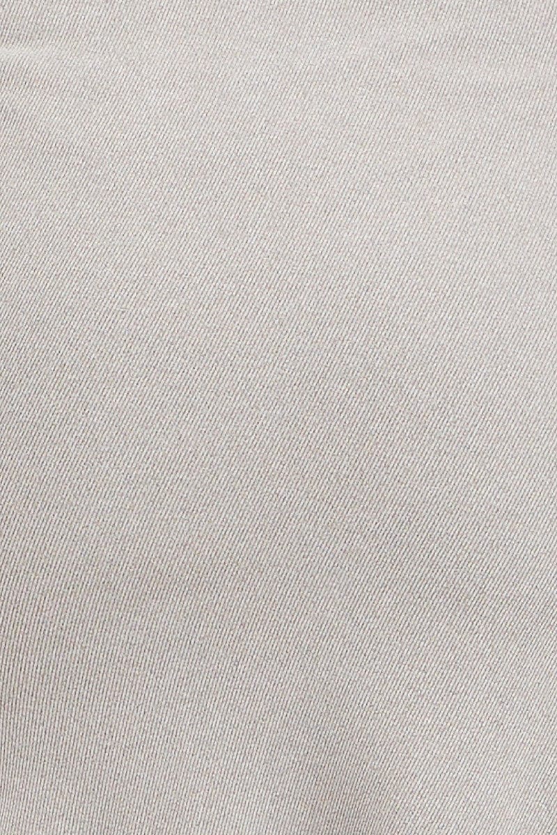 Grey Midi Dress Long Sleeve Bodycon