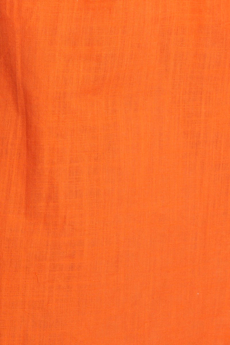 Orange Midi Dress Sleeveless