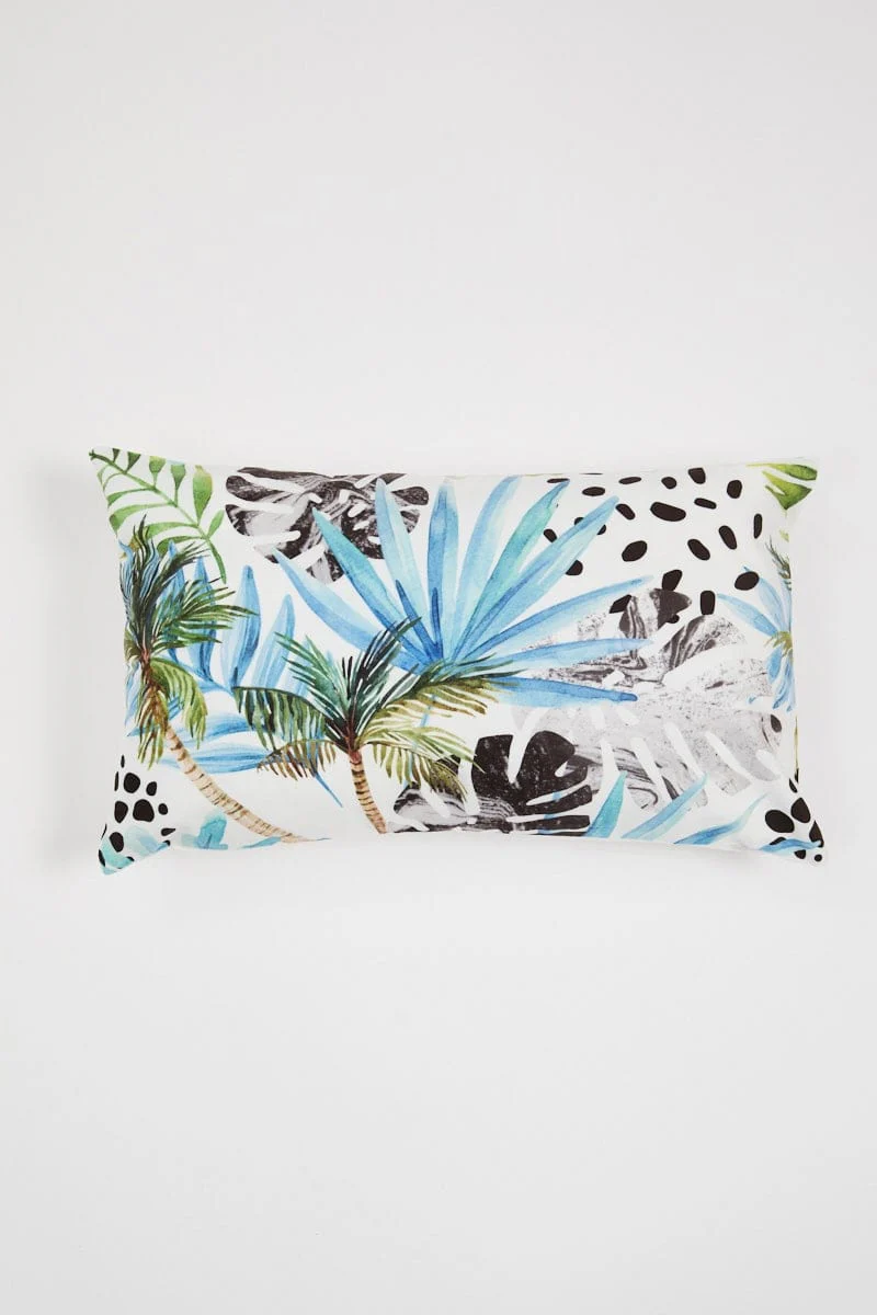 Print Painted Tropical Print Cushion Cover 50Cm By 30Cm