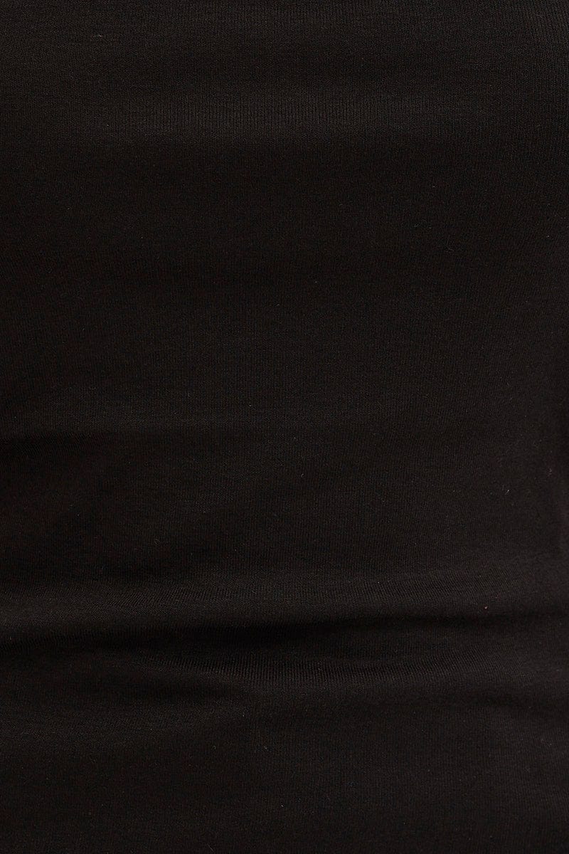 Black Sleeveless Top Scoop Neck