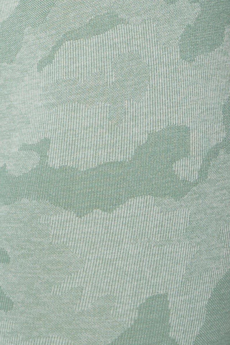 Green Seamless Camo Activewear Leggings
