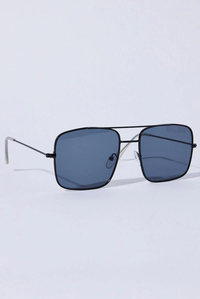 Black Oversized Square Sunglasses