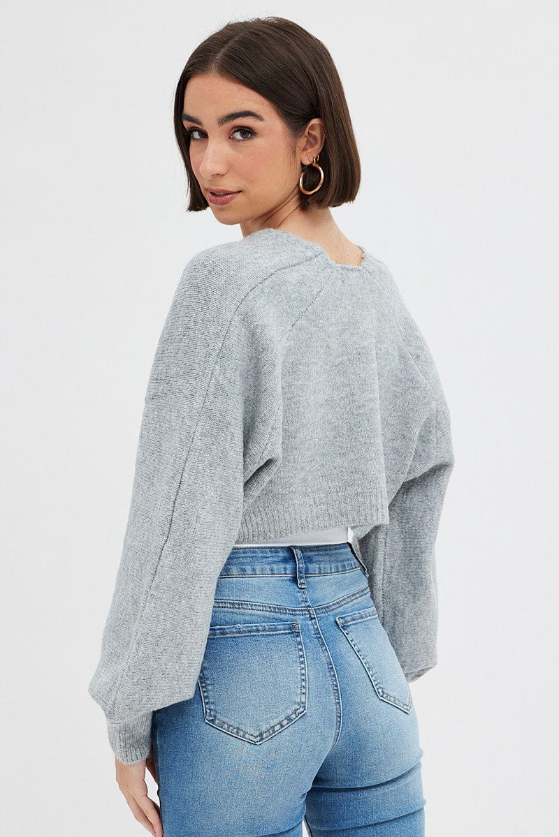 Grey Knit Shrug