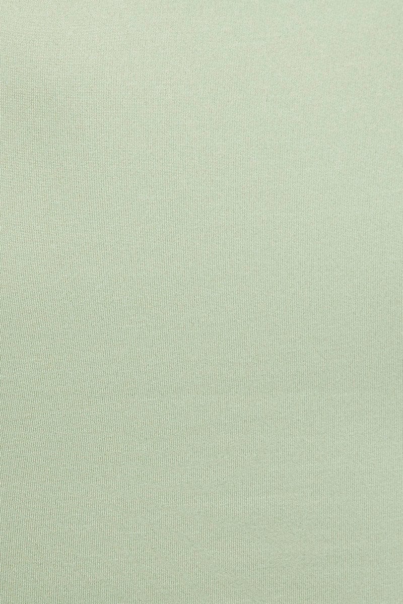 Green Tank Top Crew Neck Supersoft