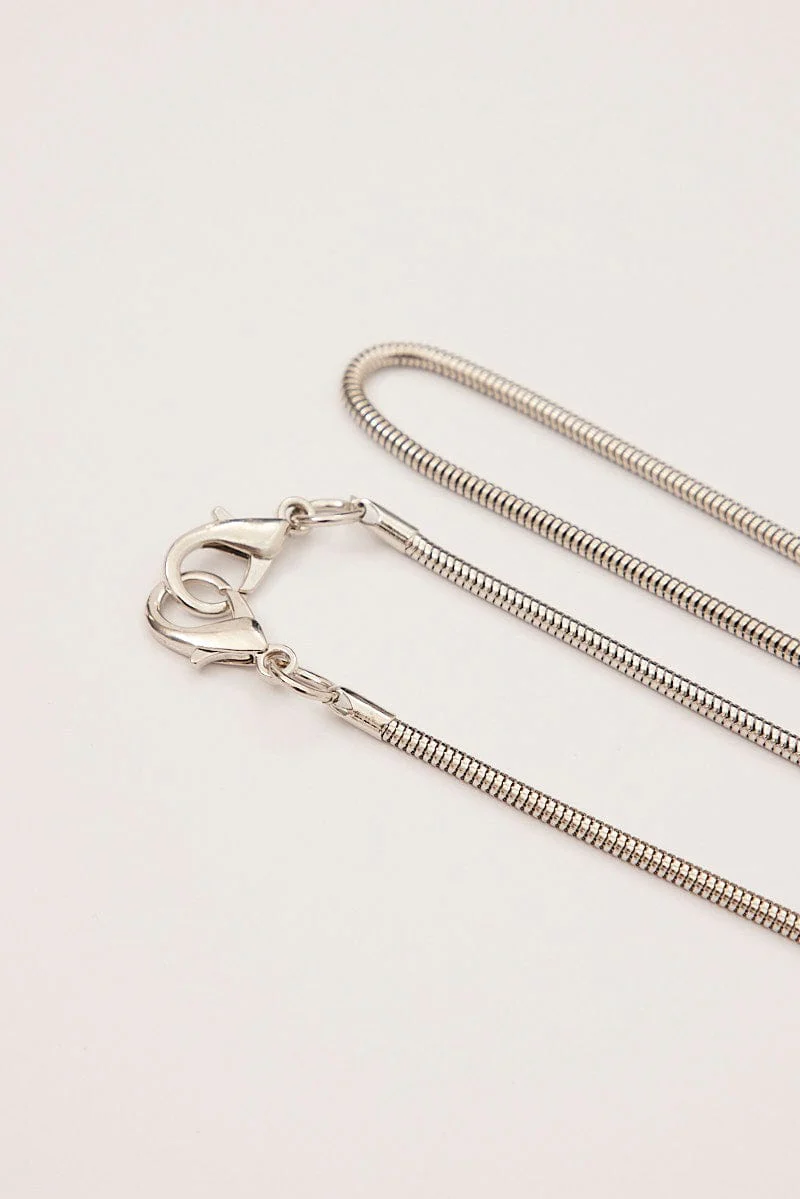 Silver Rhinestone Decor Shoulder Bag