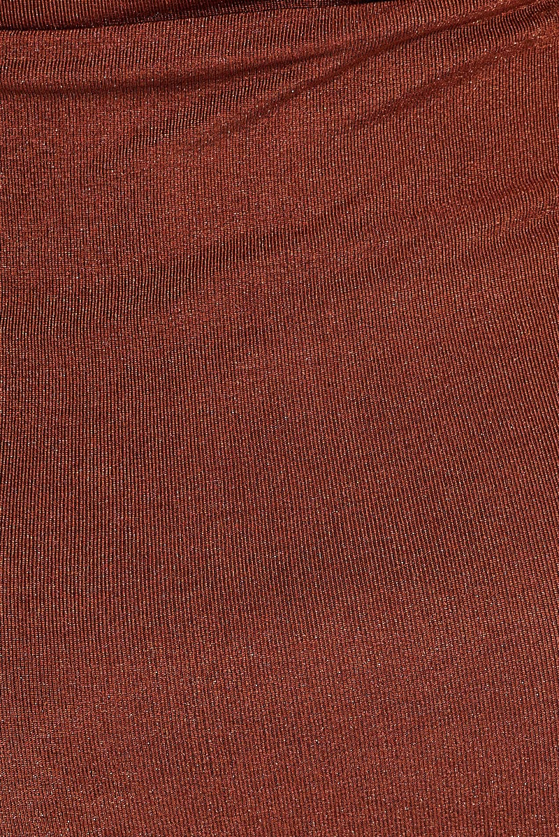 Brown Midi Dress Slinky Jersey