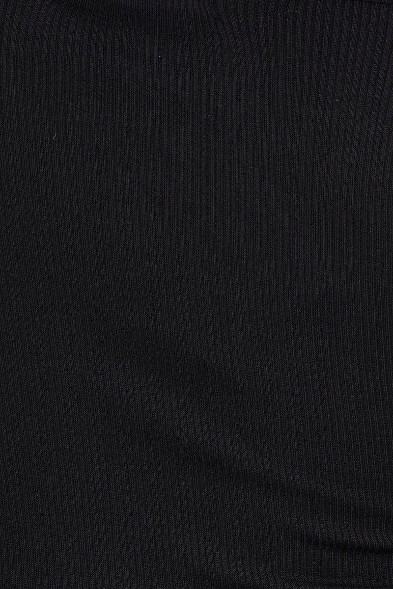 Black Drawstring Cut Out Dress