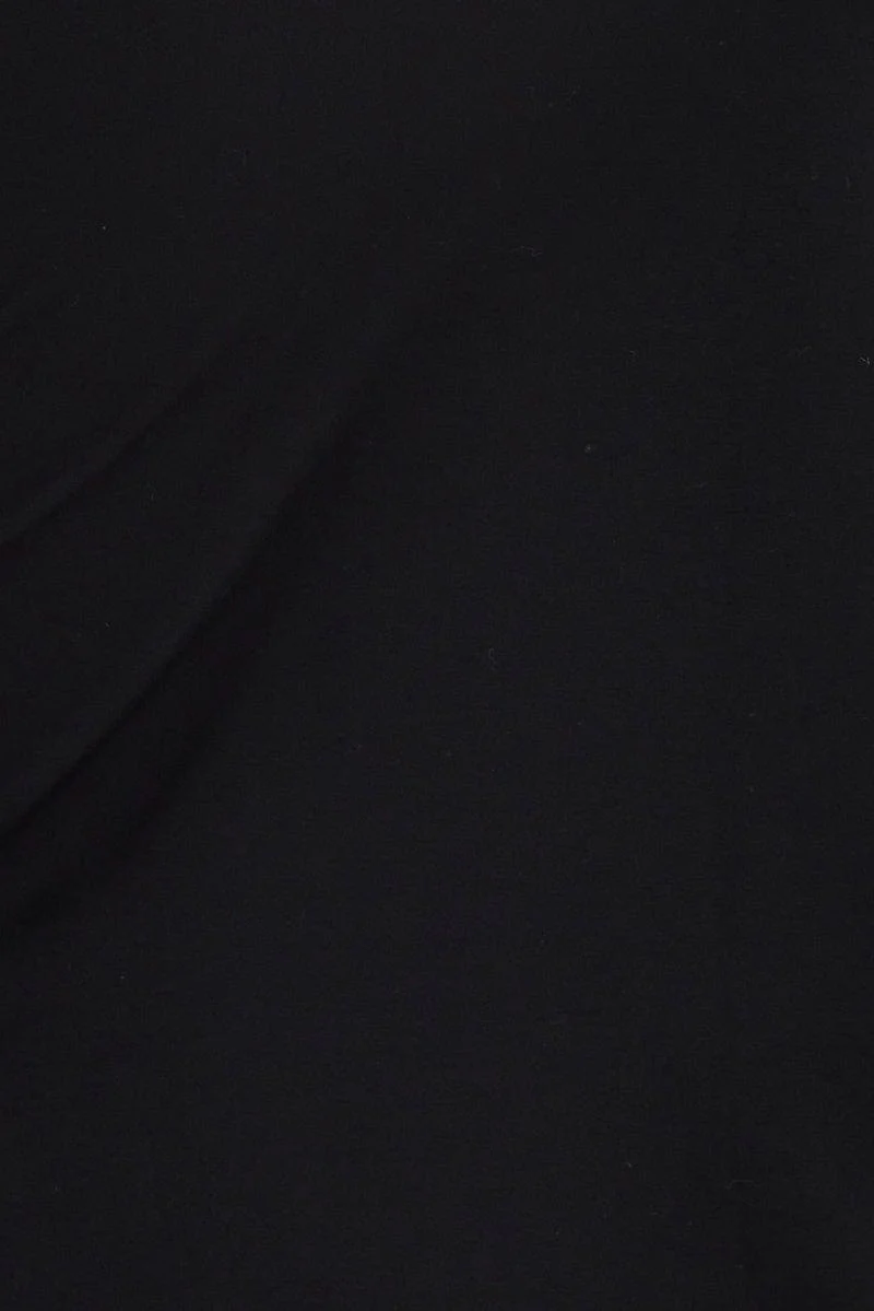 Black Maxi Skirt Low Rise Ponte