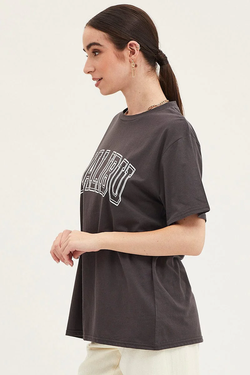 Black Graphic T Shirt