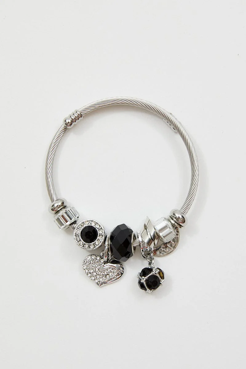 Black Charm Bracelet