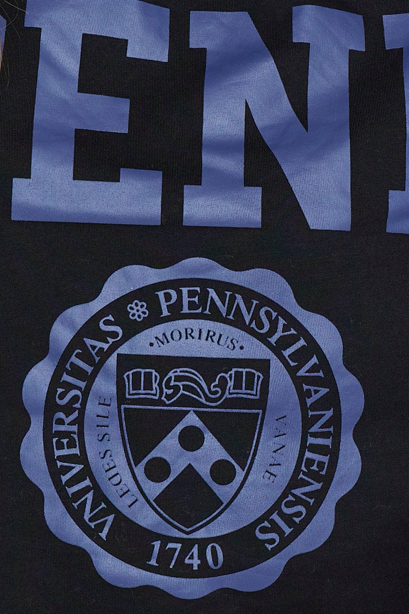 Black Graphic T Shirt Crop