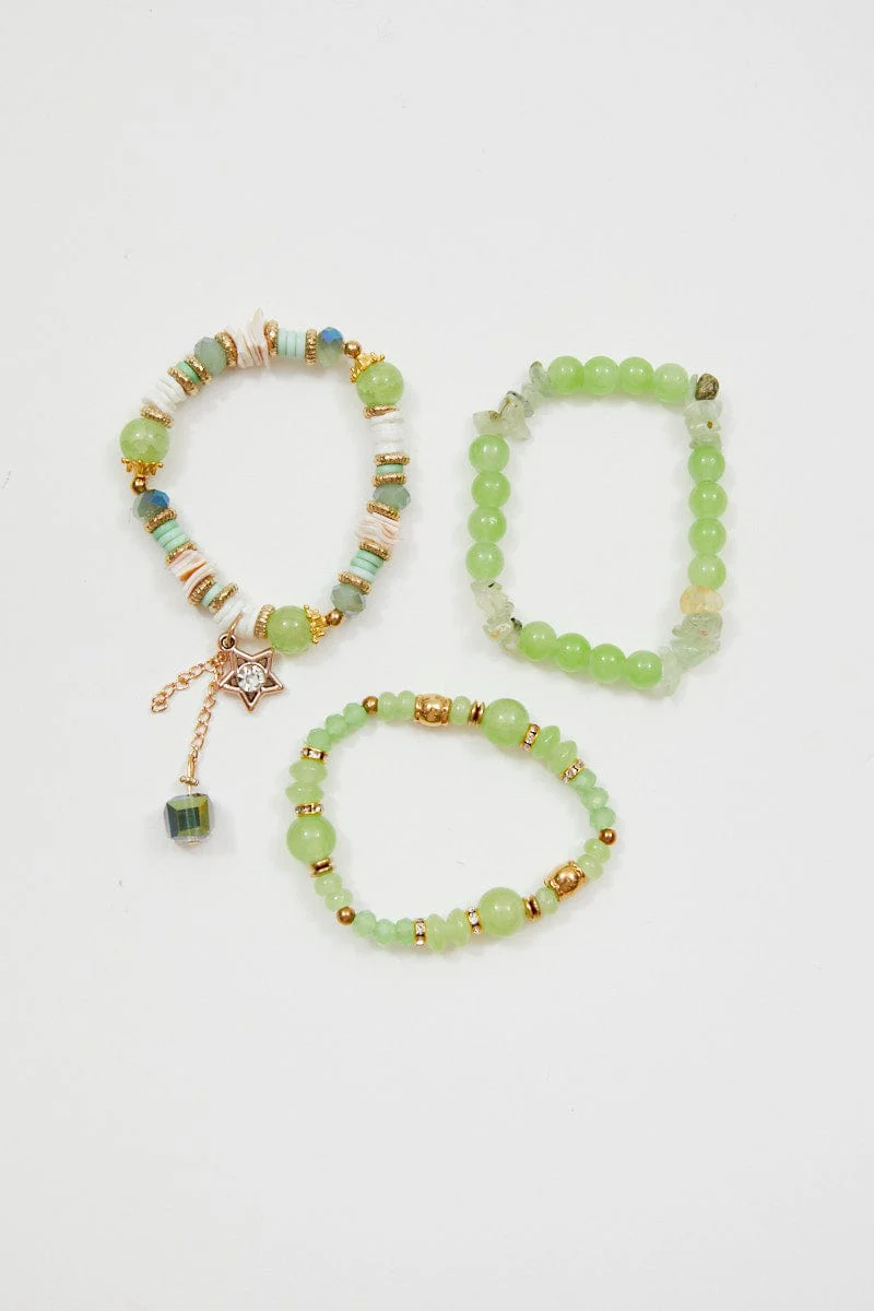 Green Beaded Bracelet