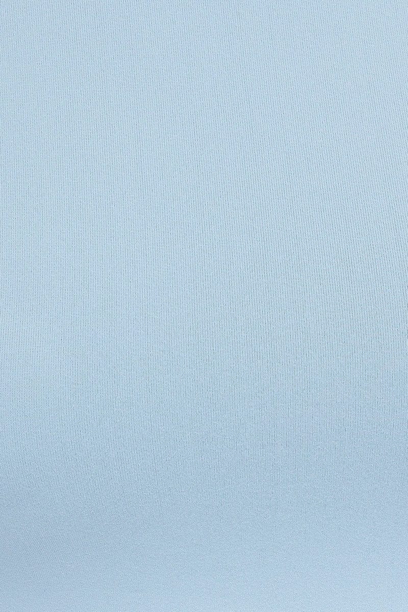 Blue Supersoft Top Short Sleeve Backless