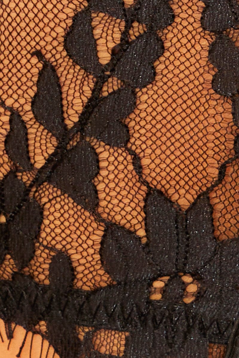 Black Lace Corset Top