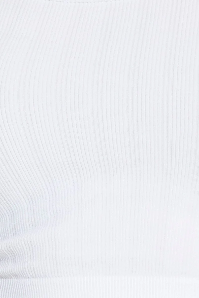 White Bralette Top Seamless Crop