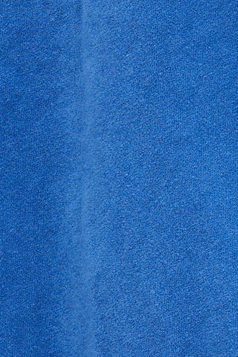 Blue Lounge Top Short Sleeve Oversized Terry