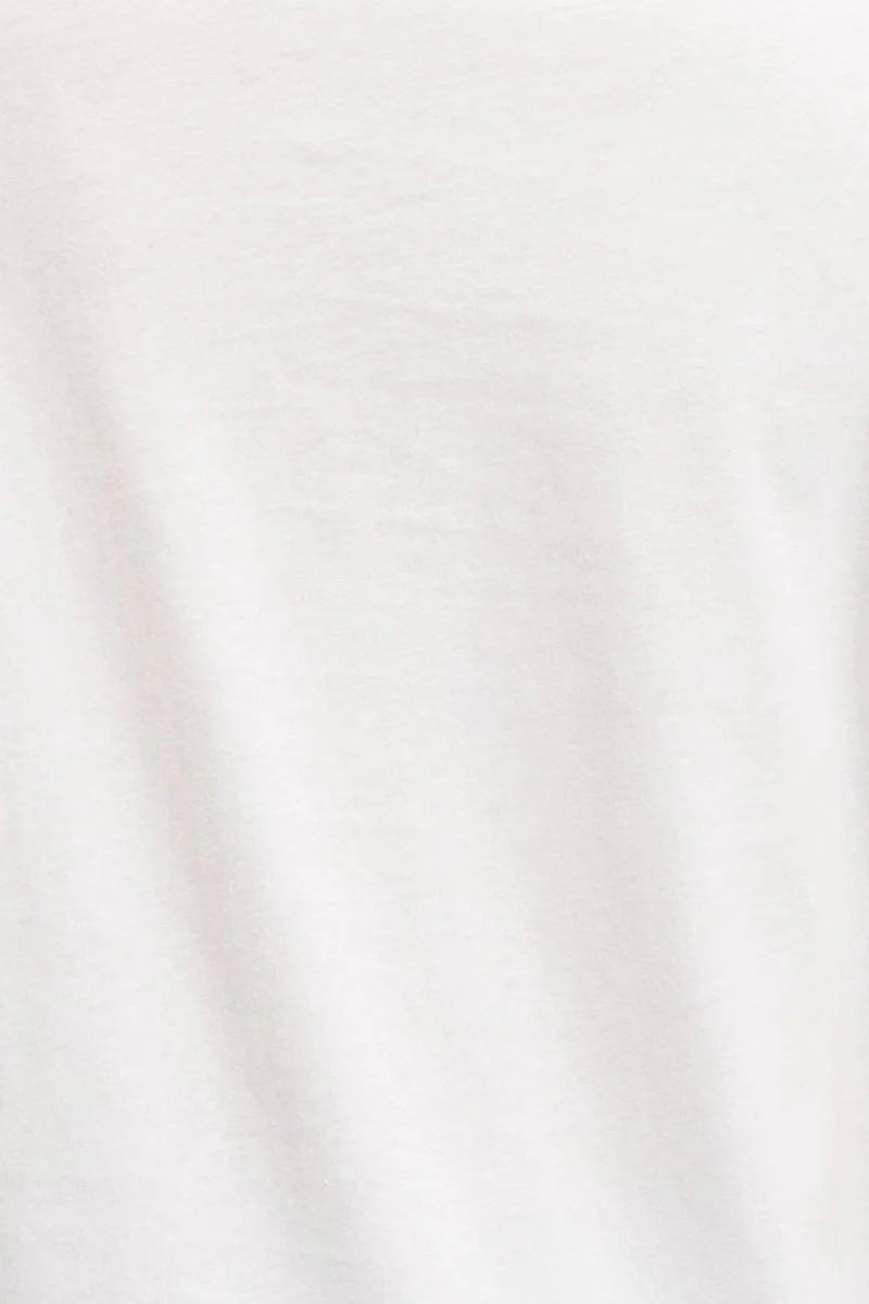 White T Shirt Short Sleeve Crew Neck