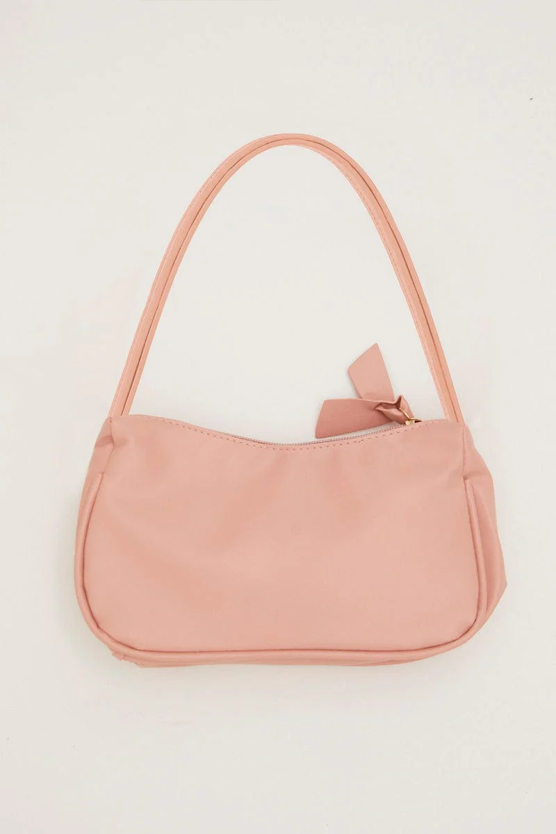 Pink Shoulder Baguette Bag