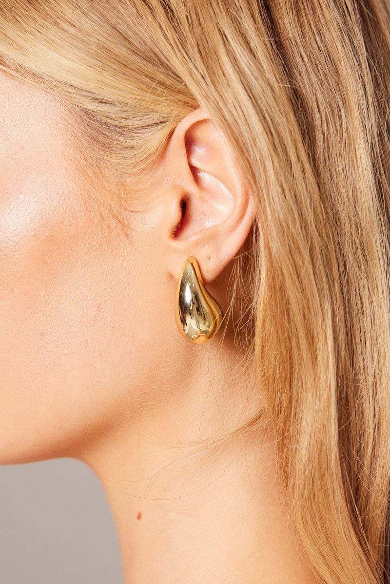 Gold Teardrop Earrings