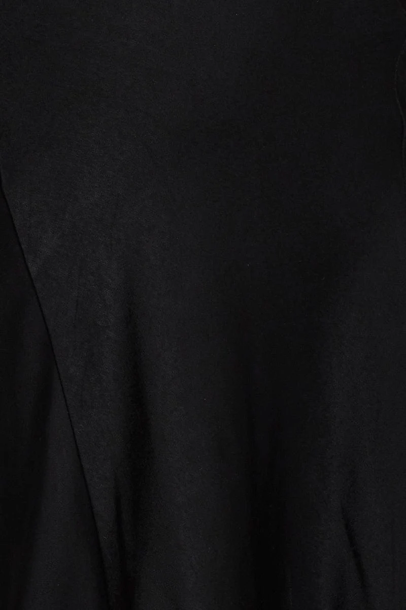 Black Midi Dress Satin