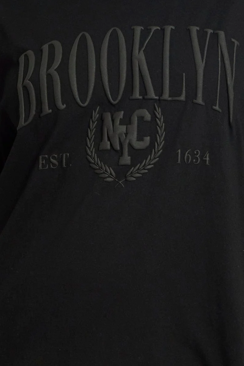 Black Graphic Tee Short Sleeve