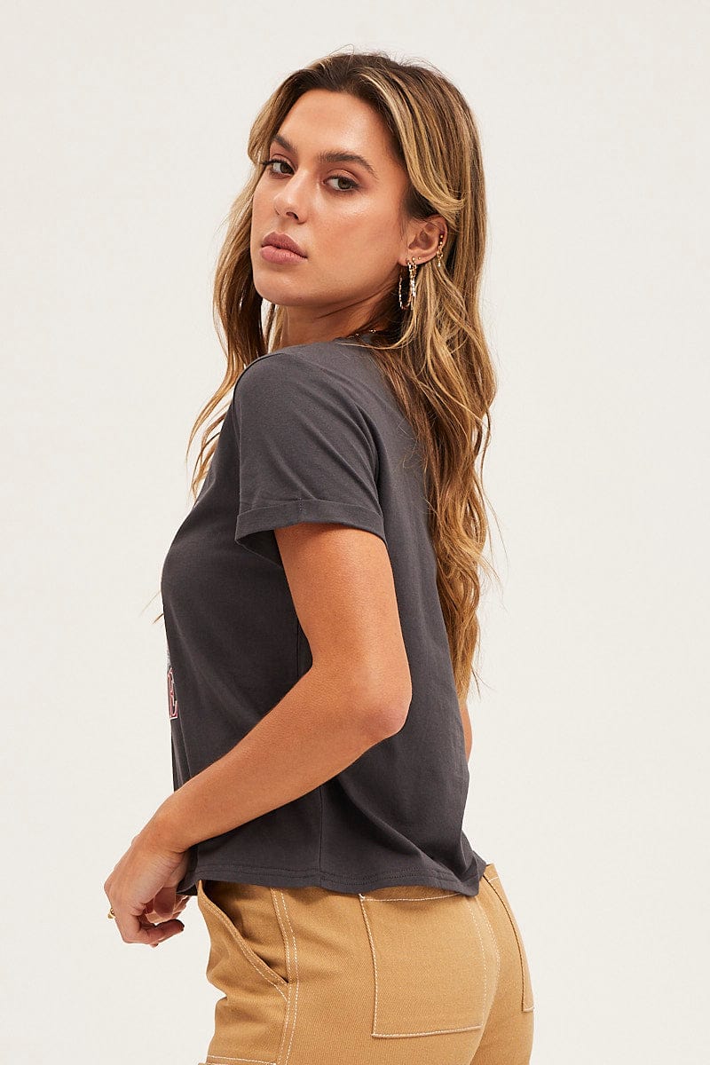 Grey Short Sleeve Graphic Tee