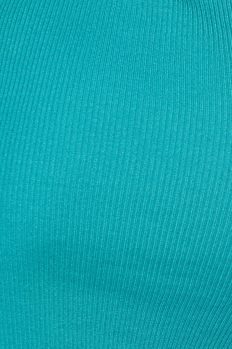 Green Dress Sleeveless Mini Halter Neck Knit